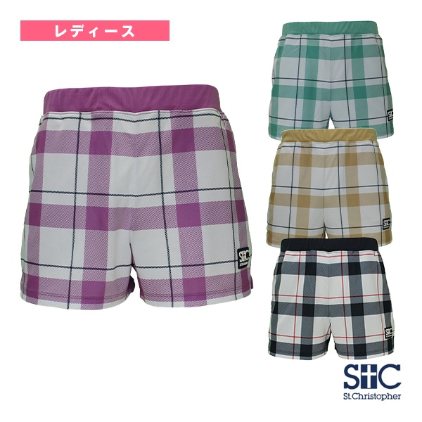 [セントクリストファー テニスウェア（レディース）] ブロックチェックゲームショートパンツ レディース STC-BEW2424