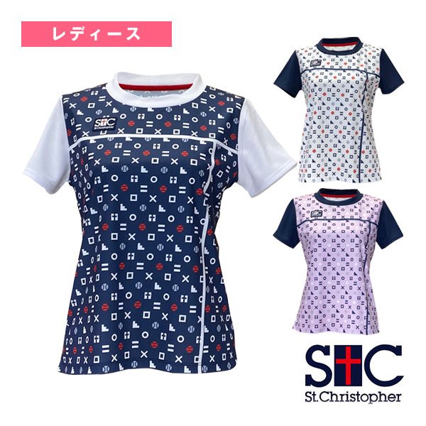 [セントクリストファー テニスウェア（レディース）] チックタックトーゲームシャツ レディース STC-BEW6521
