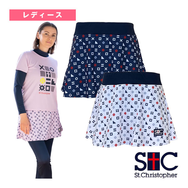 [セントクリストファー テニスウェア（レディース）] チックタックトーフレアゲームスコート レディース STC-BEW6522