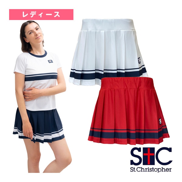 [セントクリストファー テニスウェア（レディース）] ボトムラインプリーツゲームスコート レディース STC-BEW6532