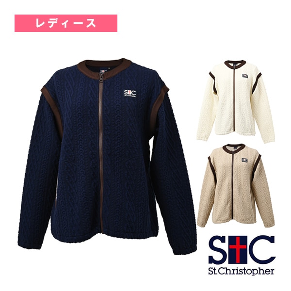[セントクリストファー テニスウェア（レディース）] 丸首ブルゾン レディース STC-BFW6048