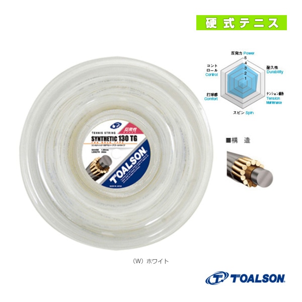 [トアルソン テニスストリング（ロール他）] シンセティック 130 TG／SYNTHETIC 130 TG／240mロール（7403092）