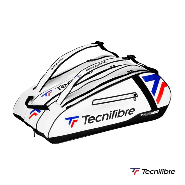 [テクニファイバー テニスバッグ] ツアー エンデュランスホワイト TOUR ENDURANCE WHITE 15R ラケット15本収納可 40TOUW2515