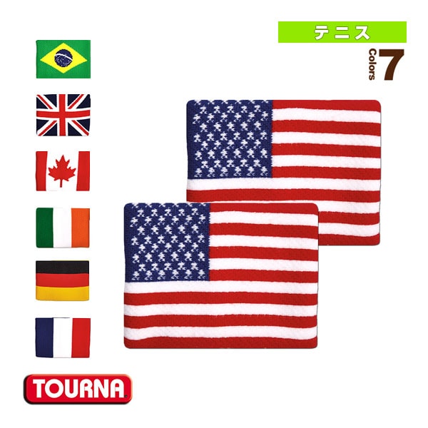 [トーナ テニスアクセサリ・小物] トーナ フラッグバンド リストバンド 2個入 US-FBW