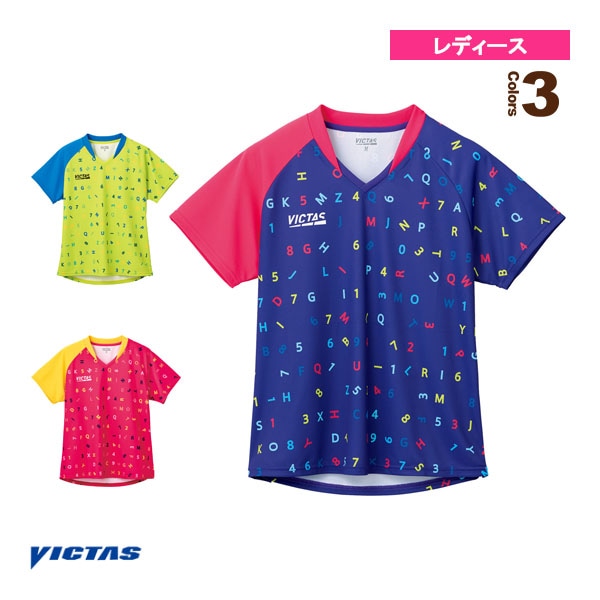 [ヴィクタス 卓球ウェア（レディース）] ポップフォントレディスゲームシャツ POP FONT LGS レディース 612303