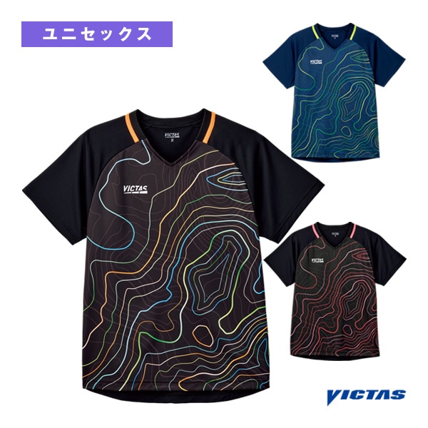 [ヴィクタス 卓球ウェア（メンズ/ユニ）] トポグラフィーゲームシャツ TOPOGRAPHY GS ユニセックス 612401