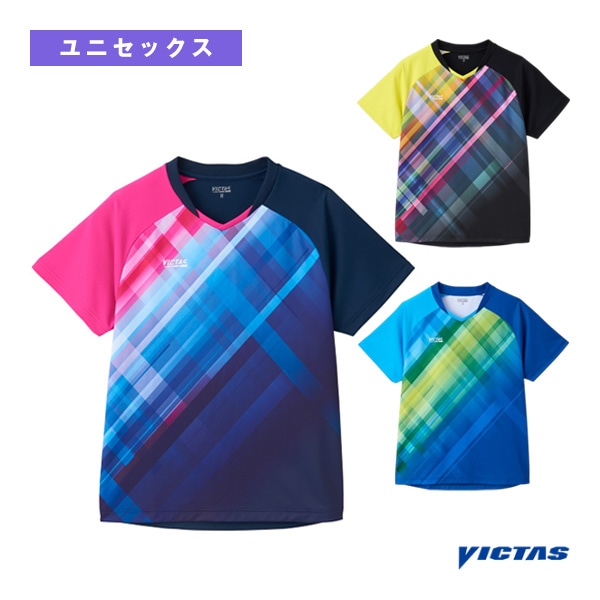 [ヴィクタス 卓球ウェア（メンズ/ユニ）] グラデチェック ゲームシャツ GRADATION CHECK GS ユニセックス 612501