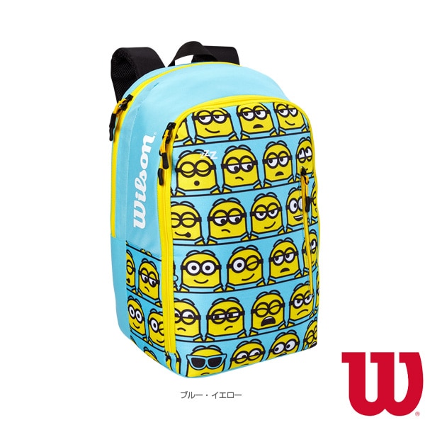 [ウィルソン テニスバッグ] ミニオンズ2.0チームバックパック／MINIONS 2.0 TEAM BACKPACK／ラケット2本収納可（WR8020401001）