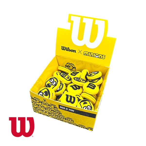 [ウィルソン テニスアクセサリ・小物] ミニオンズV3.0バイブレーションダンプナーボックス／MINIONS V3.0 VIBRATION DAMPENER BOX／50個入（WR8417901001）