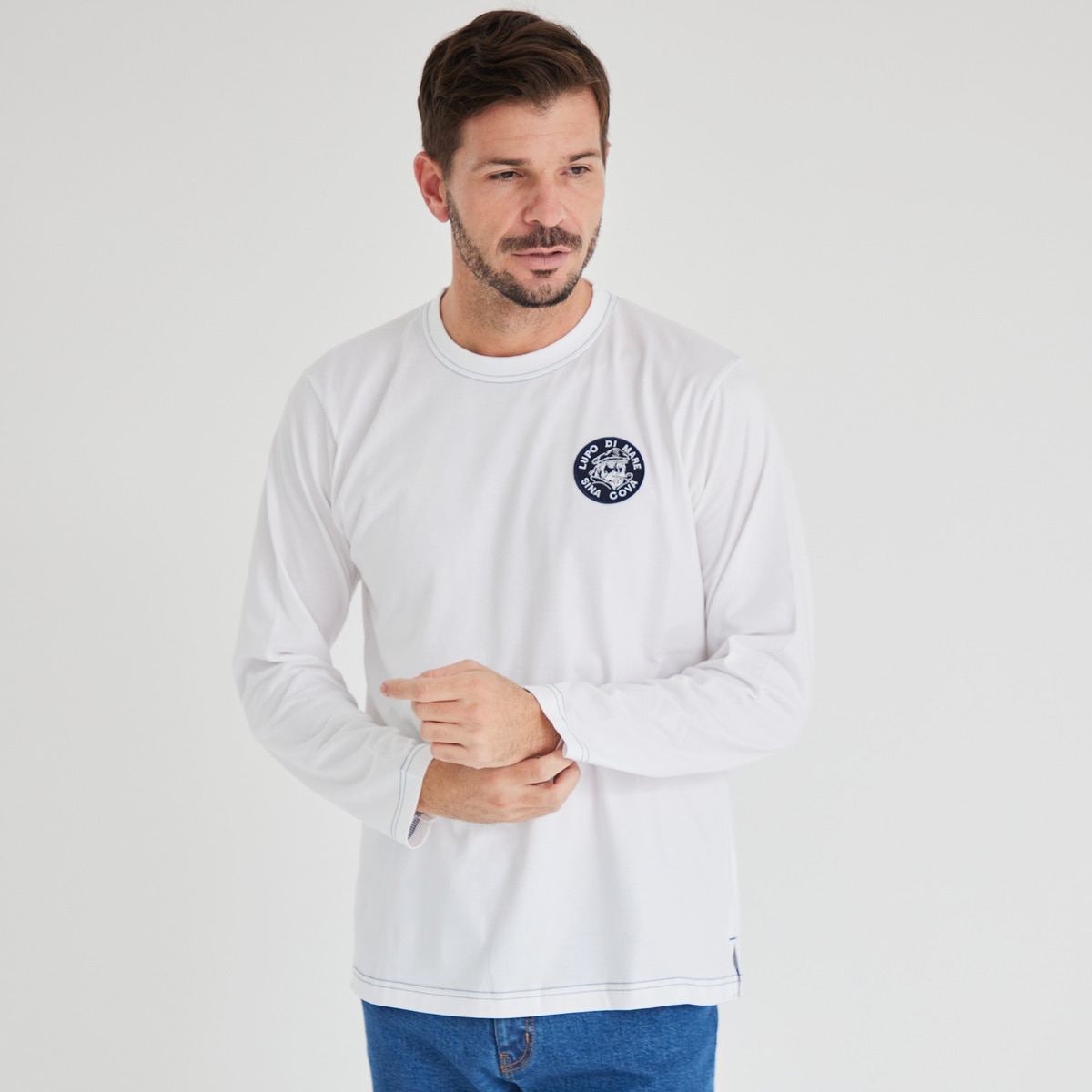 [SINA COVA(シナコバ)]ベーシックロングスリーブ Tシャツ ホワイト Mサイズ 10000070