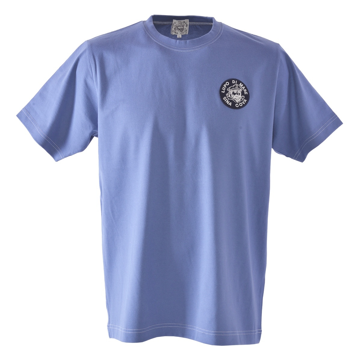 [SINA COVA(シナコバ)]ロゴワッペン Tシャツ ブルー M 10000530