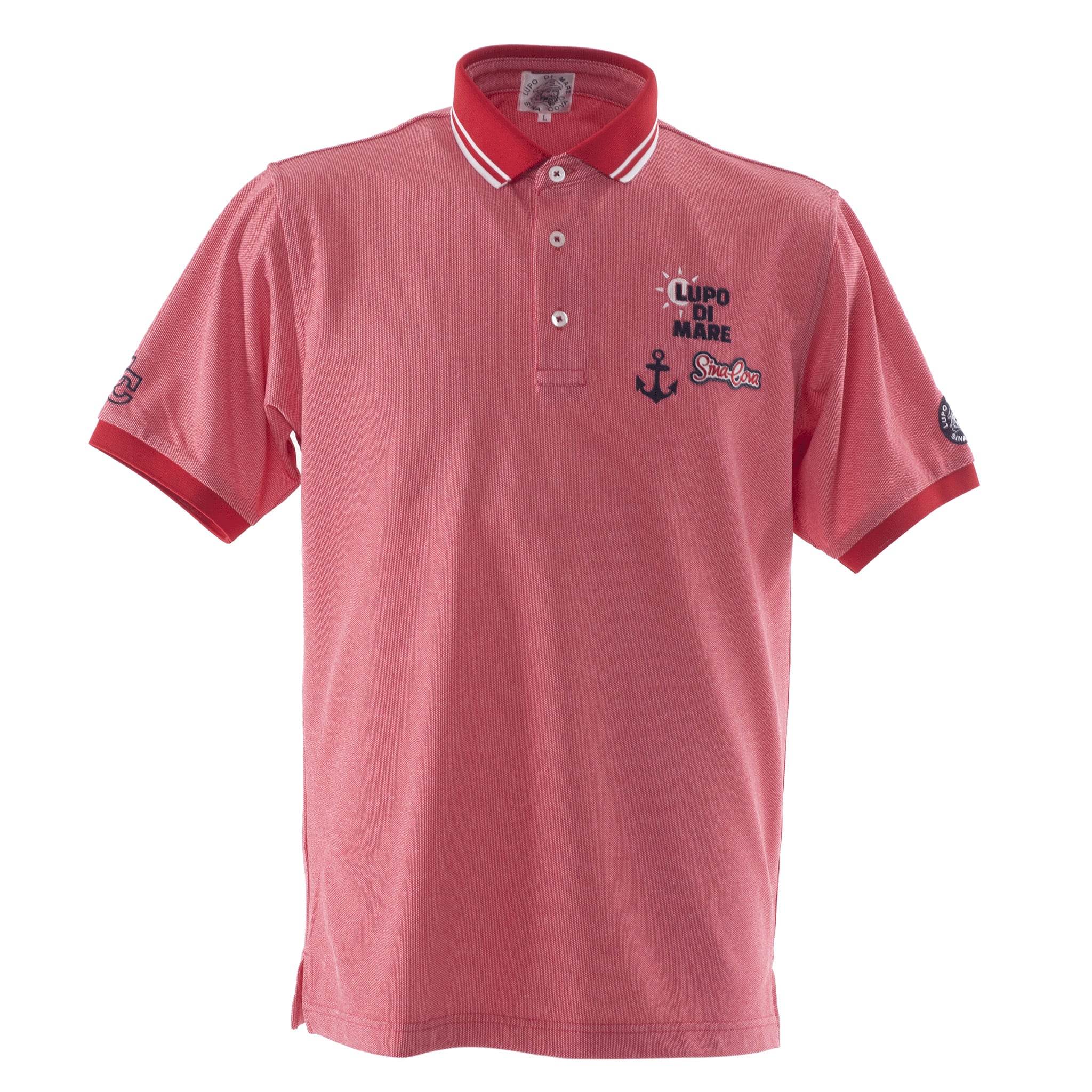 [SINA COVA]シナコバ 半袖ポロシャツ レッド Mサイズ 23150540