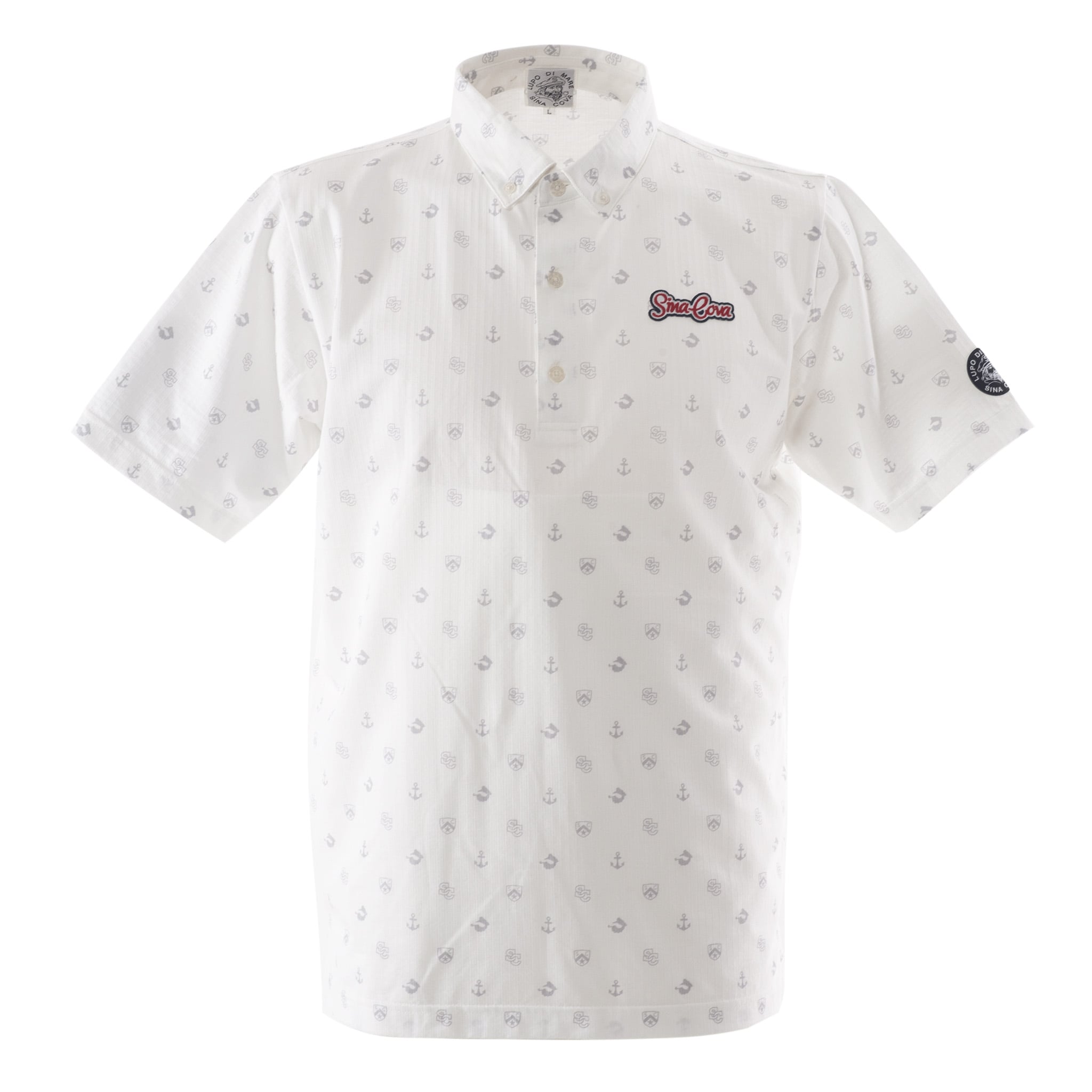 [SINA COVA]シナコバ 半袖ボタンダウンシャツ オフホワイト LLサイズ 23150550