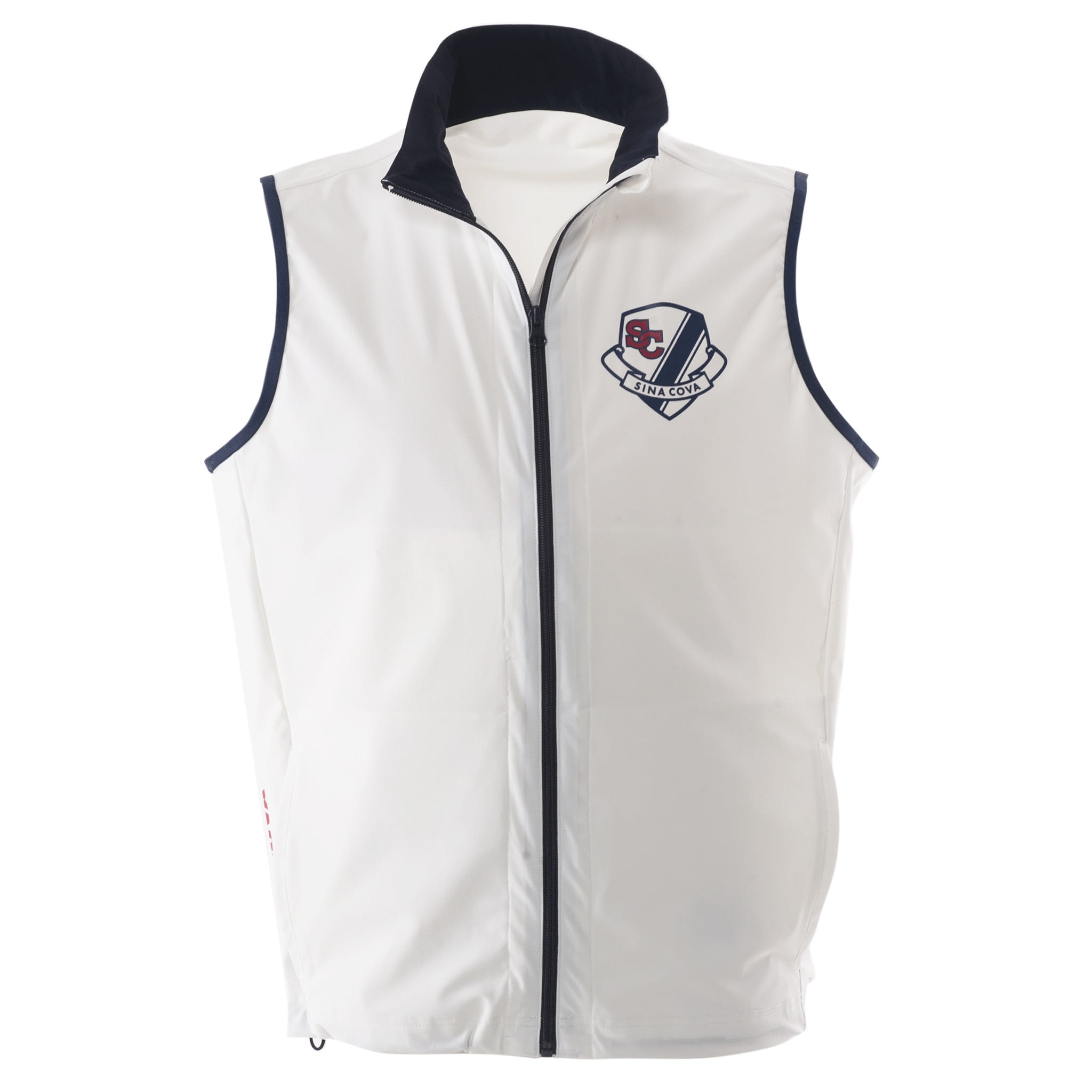 [SINA COVA]シナコバ ZIPUPベスト 接触冷感 UVカット スポーツ 23153510 ホワイト Lサイズ
