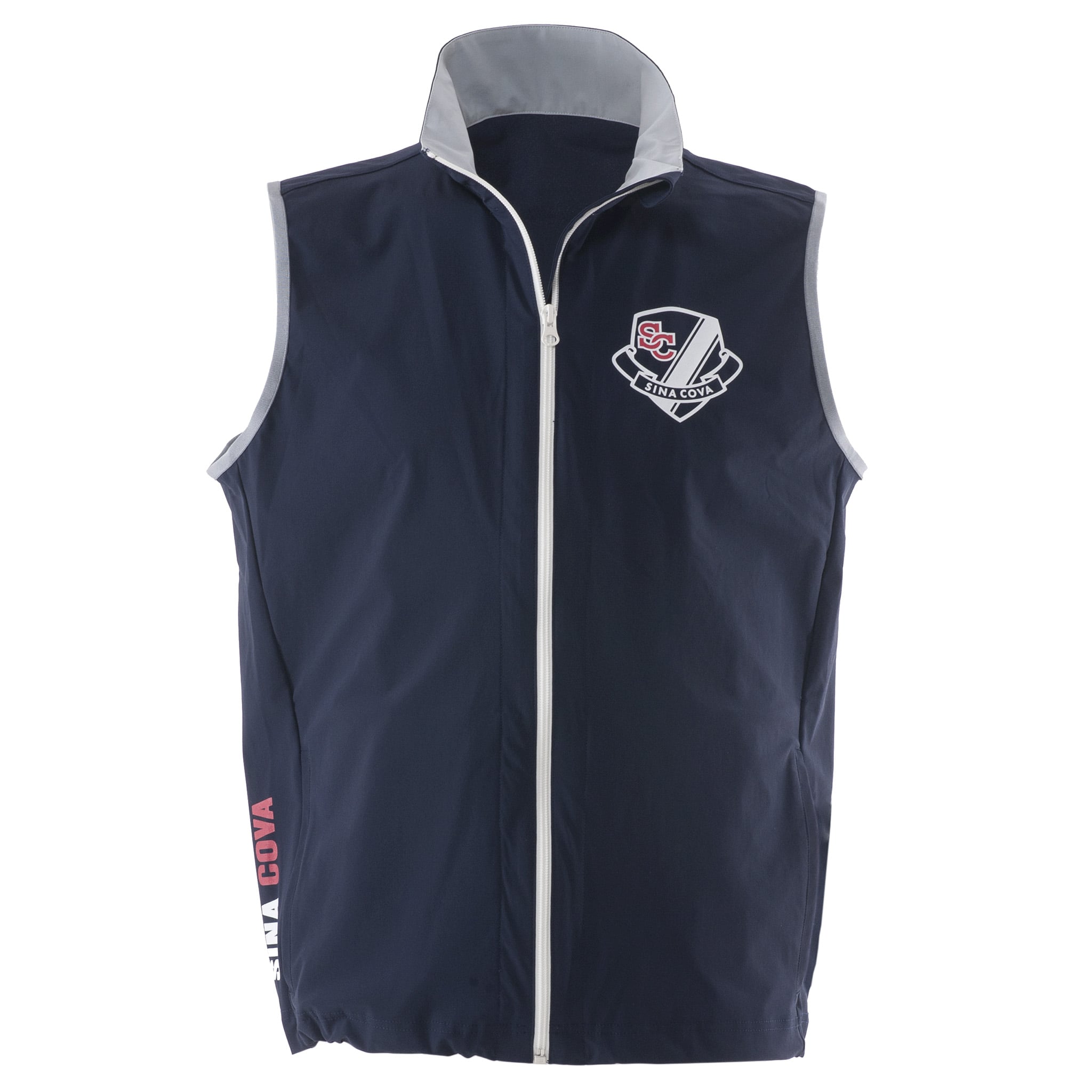 [SINA COVA]シナコバ ZIPUPベスト 接触冷感 UVカット スポーツ 23153510 ネイビー Lサイズ
