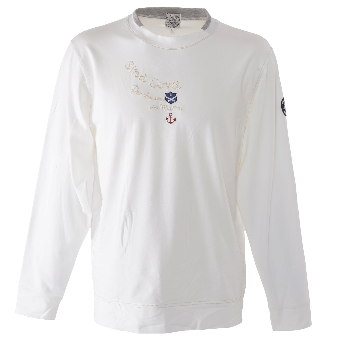 [SINA COVA(シナコバ)]モックネック 長袖Tシャツ ユニセックス(男女兼用) 24110010 オフホワイト LL