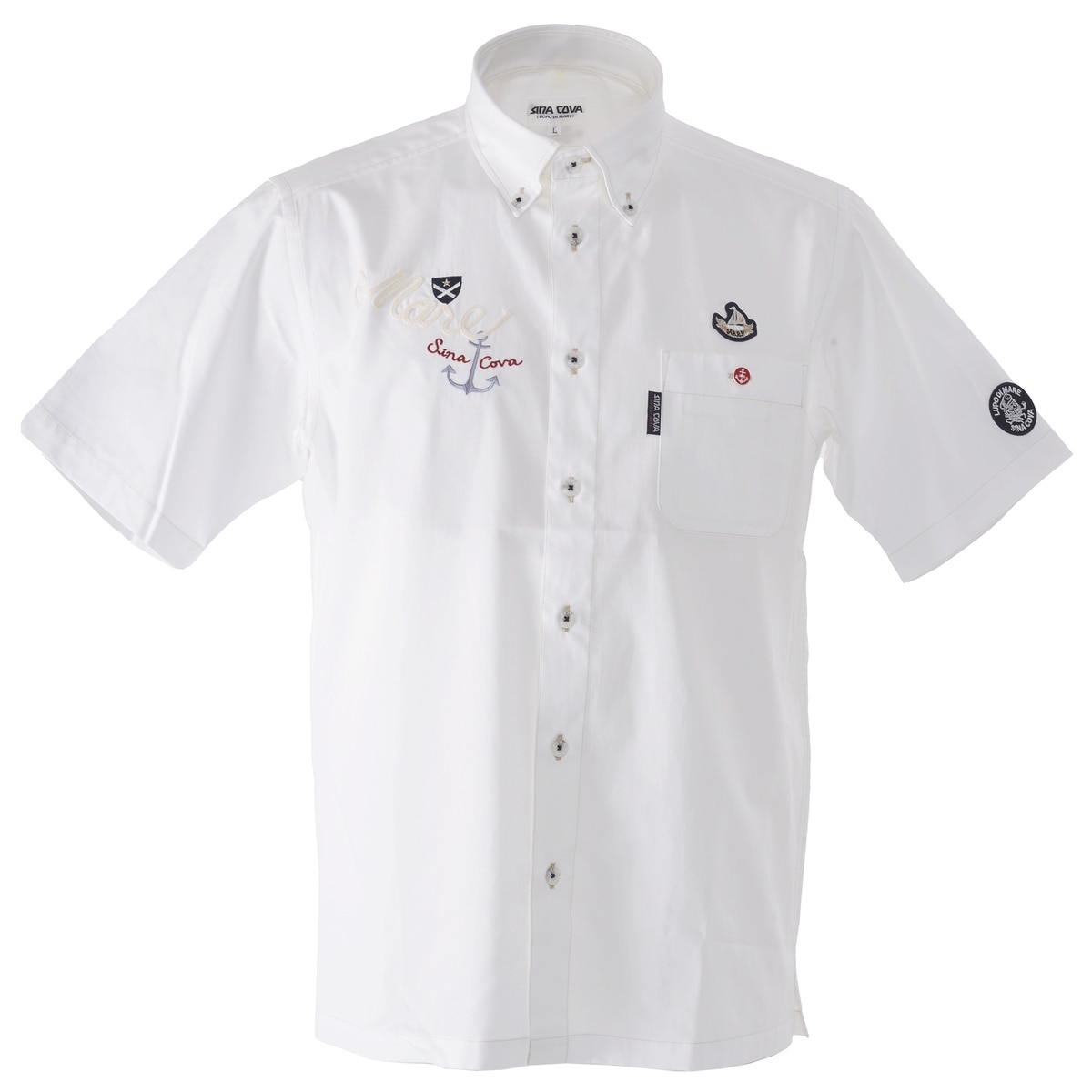 [SINA COVA(シナコバ)]半袖ボタンダウンシャツ 24114510 オフホワイト M