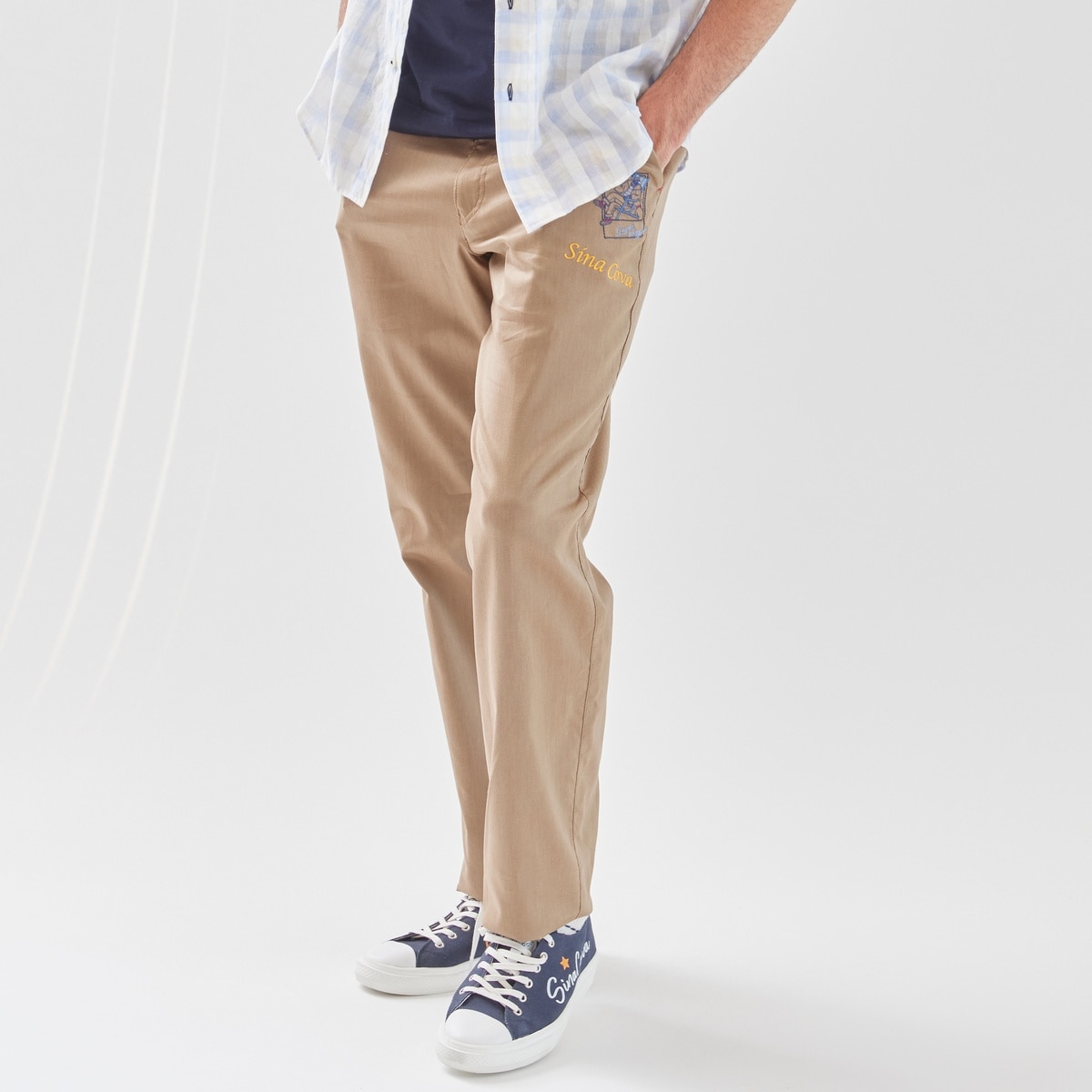 [SINA COVA(シナコバ)]ノータックテーパードパンツ 24115020 ベージュ 80