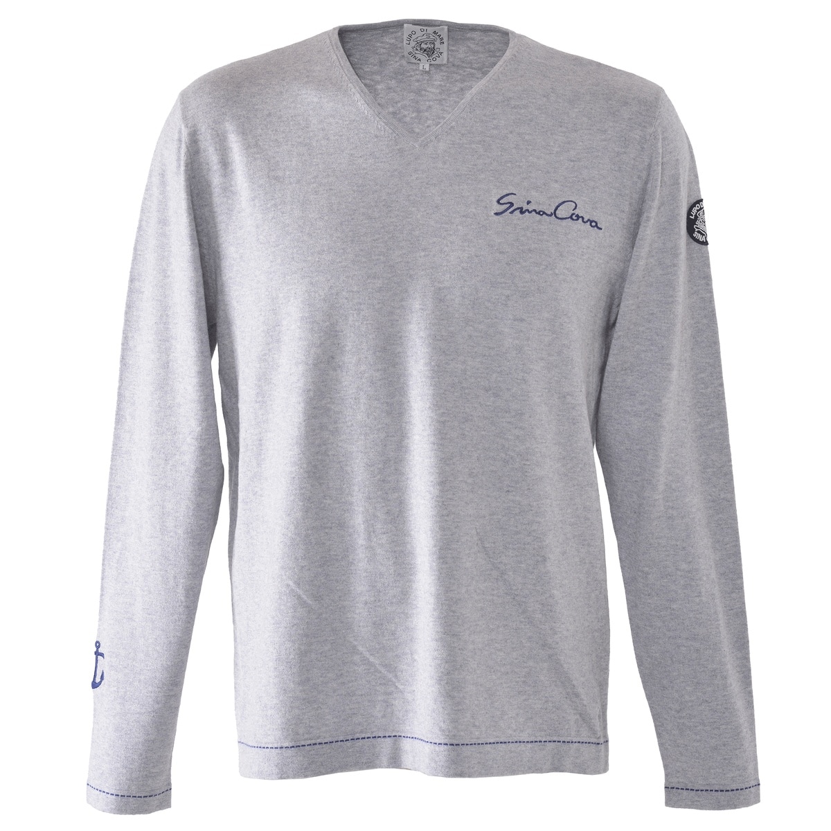 [SINA COVA(シナコバ)]Vネック ニット 24132010 グレー Mサイズ