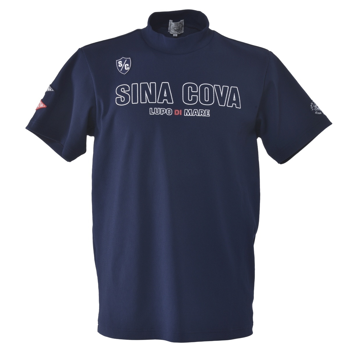 [SINA COVA(シナコバ)]ハイネック 半袖Tシャツ ネイビー LLサイズ 24150530