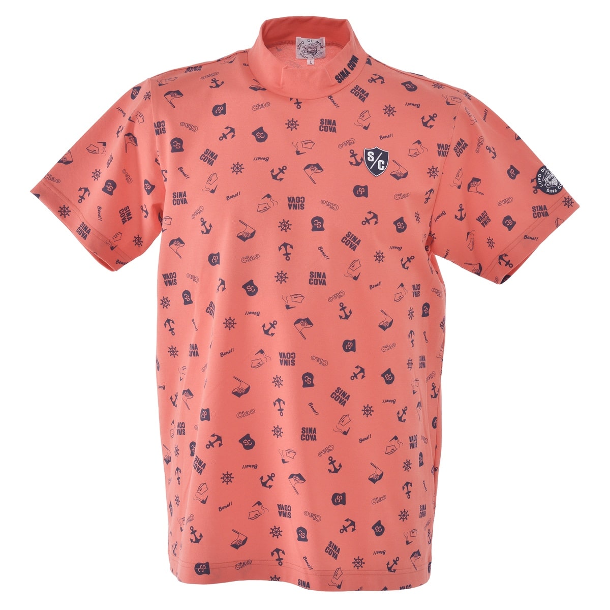 [SINA COVA(シナコバ)]ハイネック 半袖Tシャツ オレンジ Lサイズ 24150540