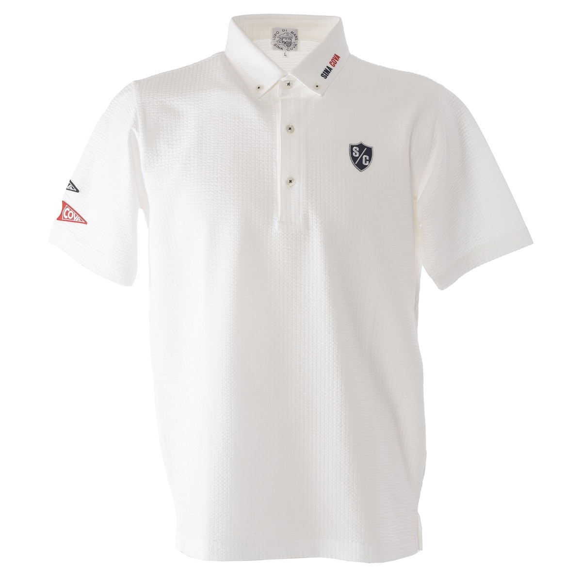 [SINA COVA(シナコバ)]半袖ボタンダウンシャツ オフホワイト LLサイズ 24150550