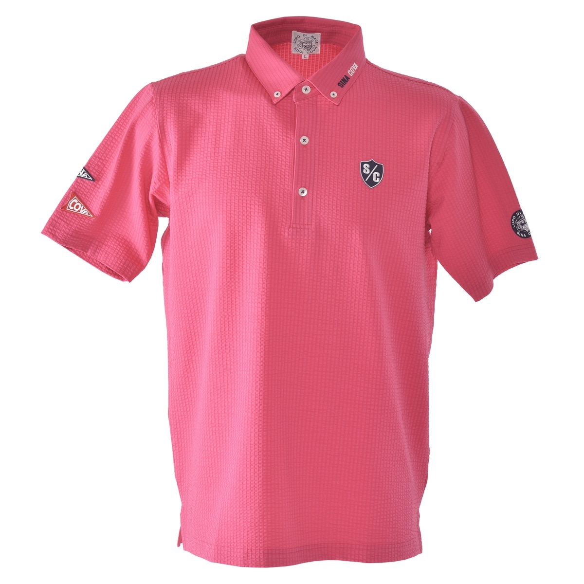 [SINA COVA(シナコバ)]半袖ボタンダウンシャツ ピンク Mサイズ 24150550