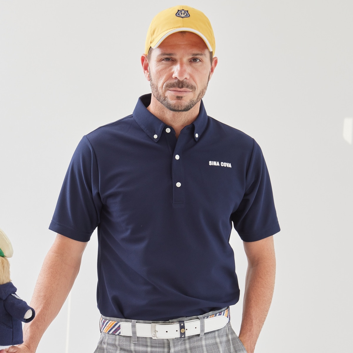 [SINA COVA(シナコバ)]半袖ボタンダウンシャツ カノコ ネイビー Mサイズ 24150560