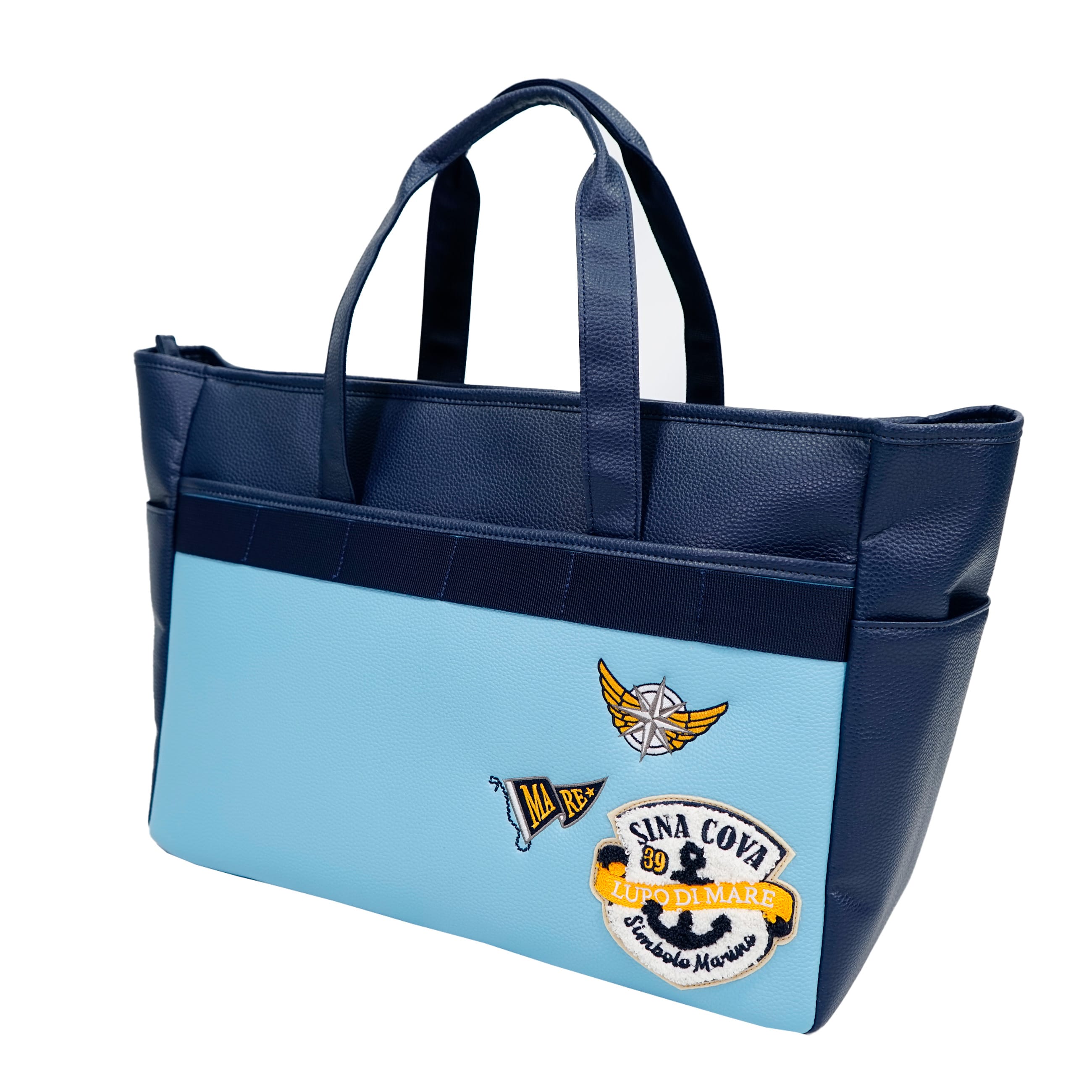 [SINA COVA(シナコバ)]ビッグトートバッグ ブルー 24177050