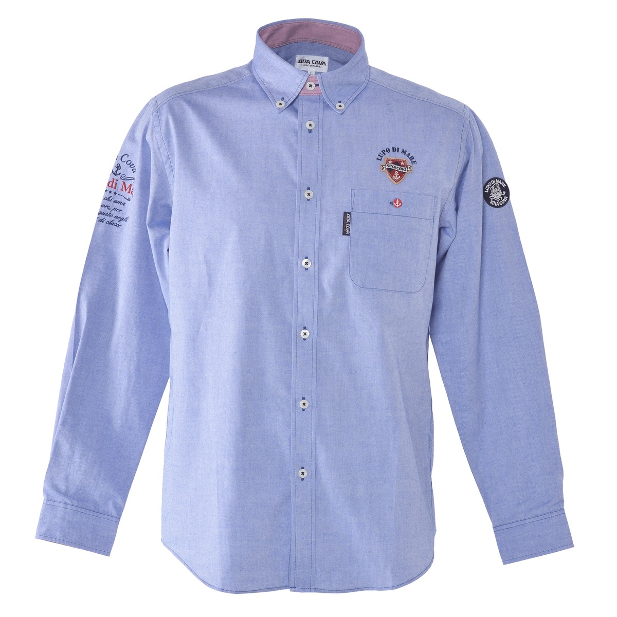 [SINA COVA(シナコバ)]長袖ボタンダウンシャツ 24214010 ブルー L