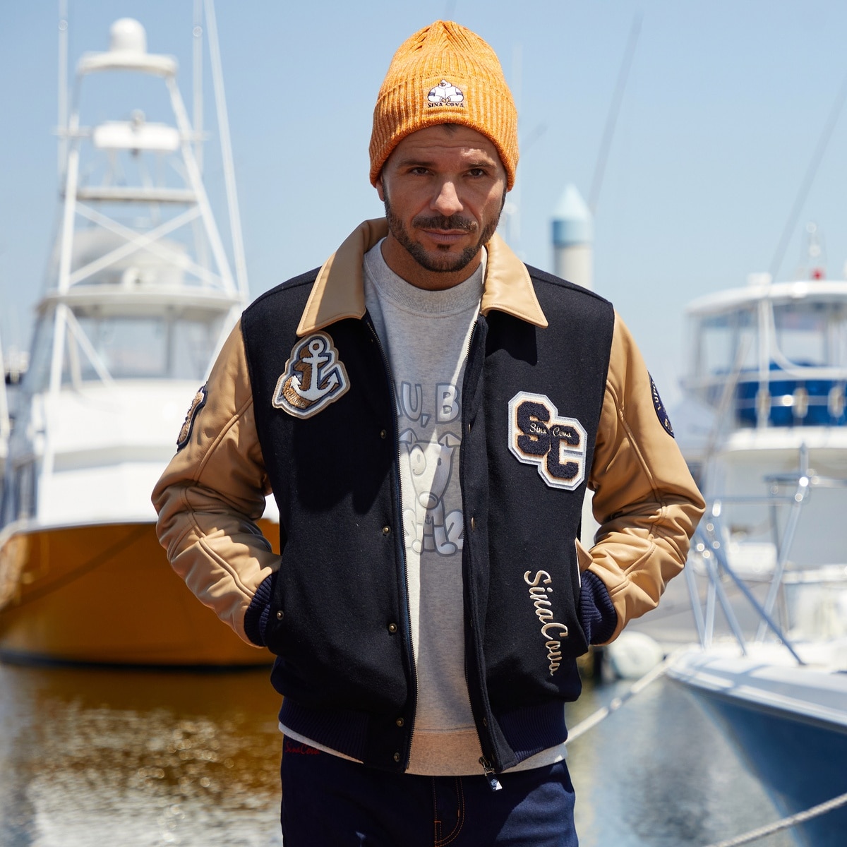 [SINA COVA(シナコバ)]スタジアムジャンパー(希少アイテム) 24223930 ベージュ L