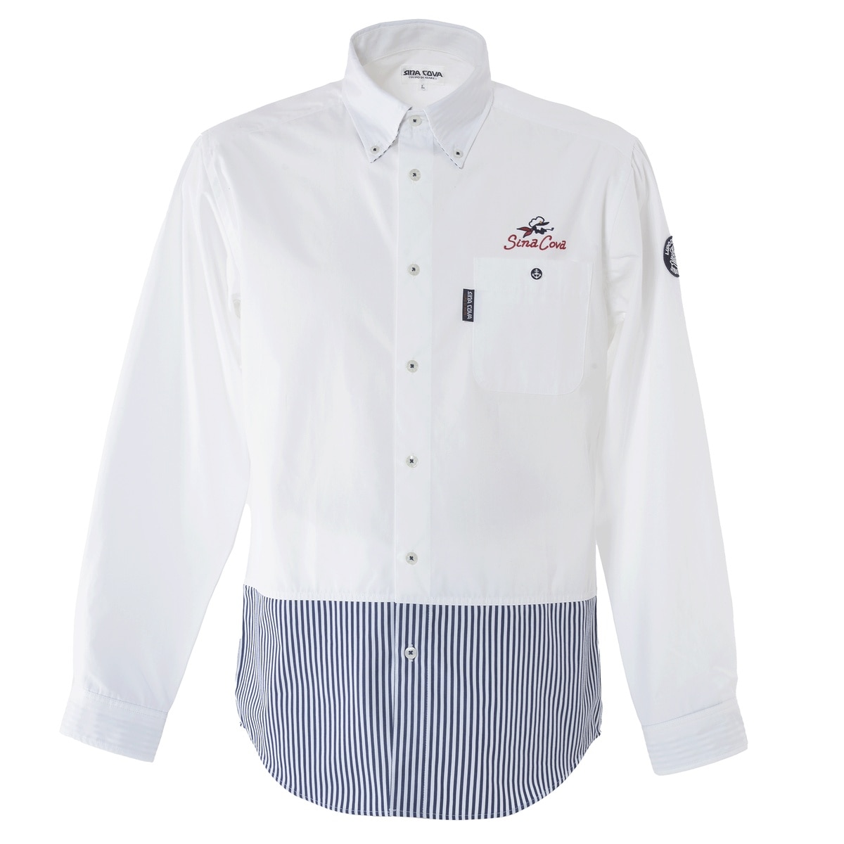 [SINA COVA(シナコバ)]長袖ボタンダウンシャツ 24224020 ブルー M