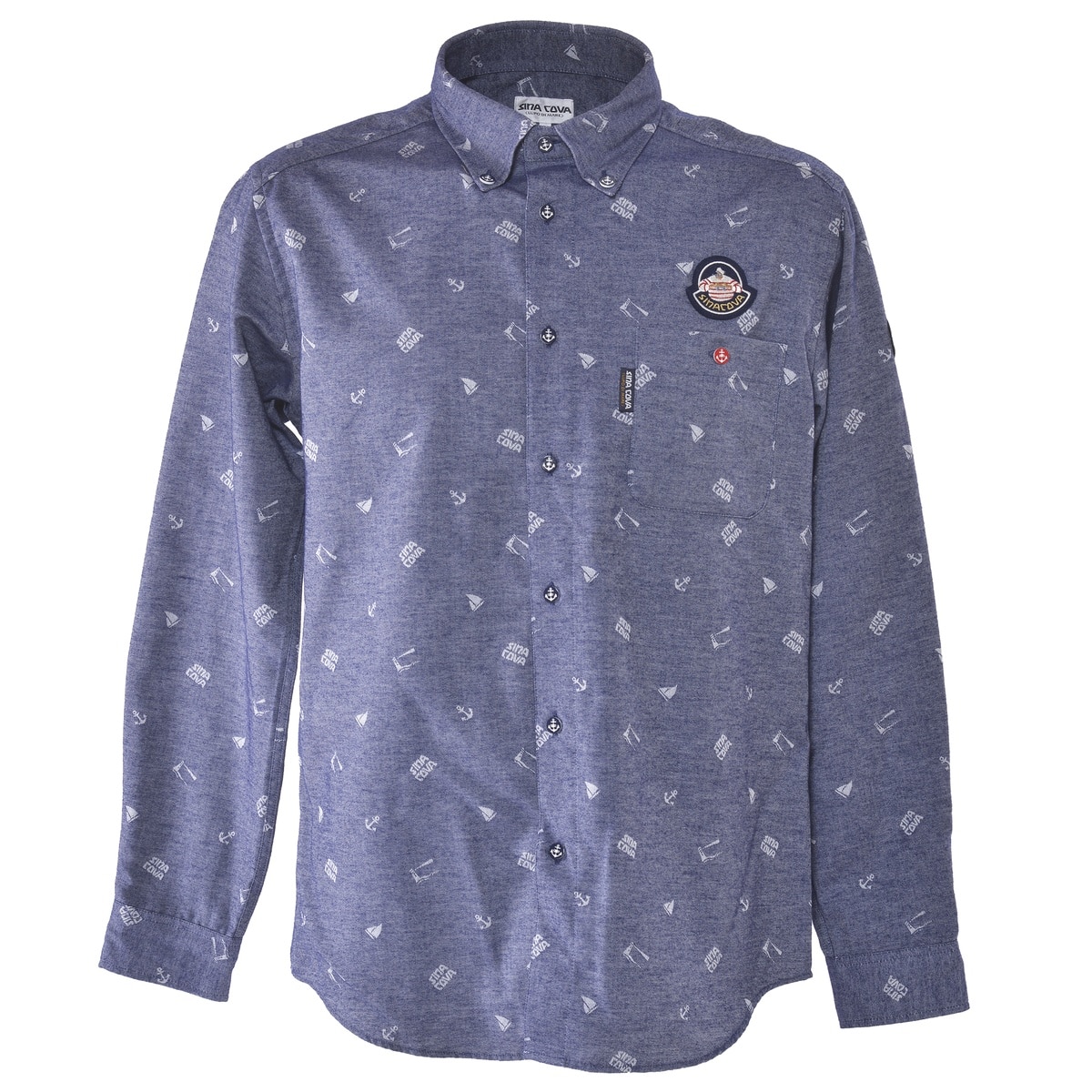 [SINA COVA(シナコバ)]長袖ボタンダウンシャツ 24224040 ブルー M