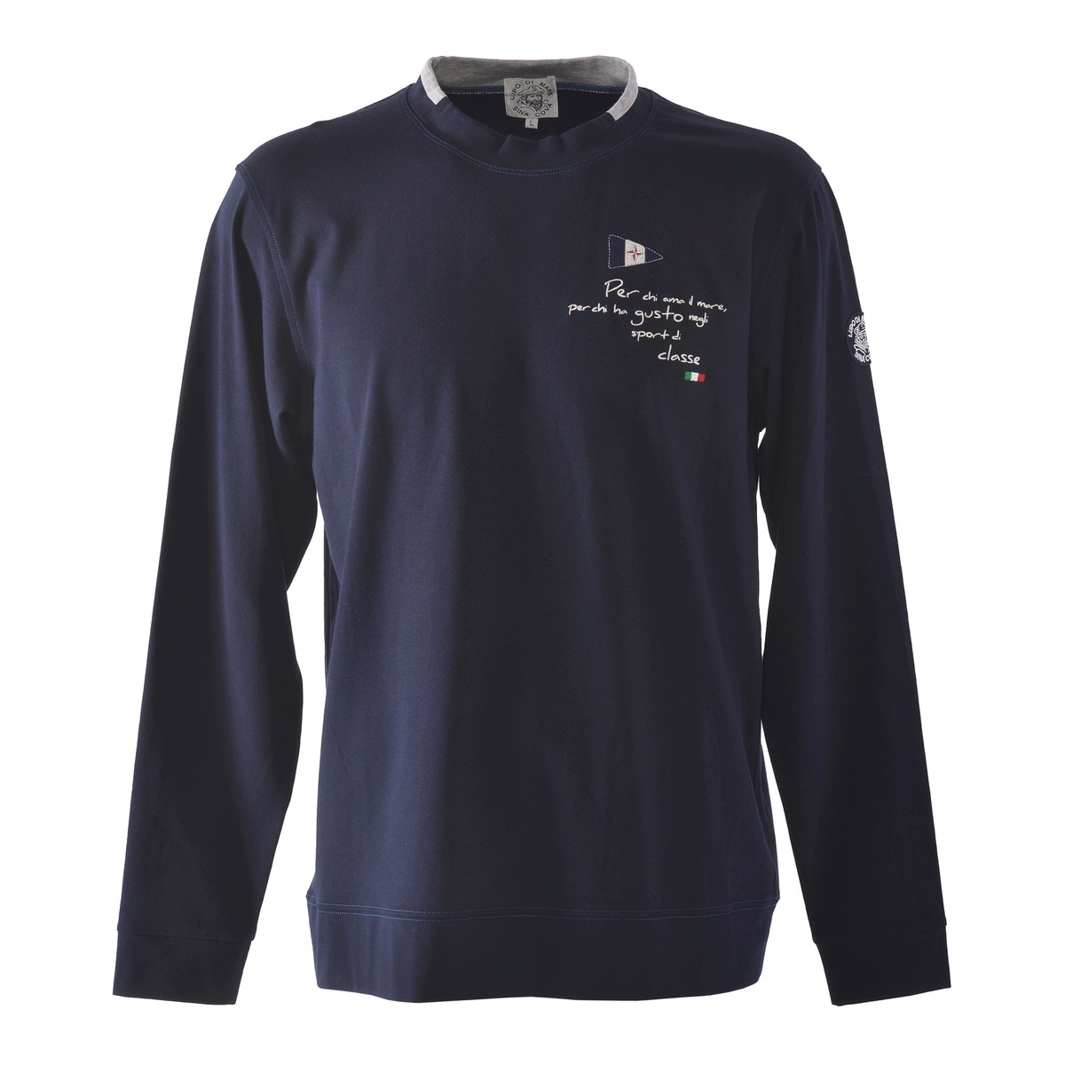 [SINA COVA(シナコバ)]モックネック長袖Tシャツ 25110040 ネイビー M