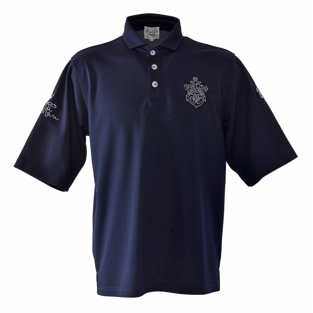 [SINA COVA(シナコバ)]5分袖ポロシャツ 25110560 ネイビー M