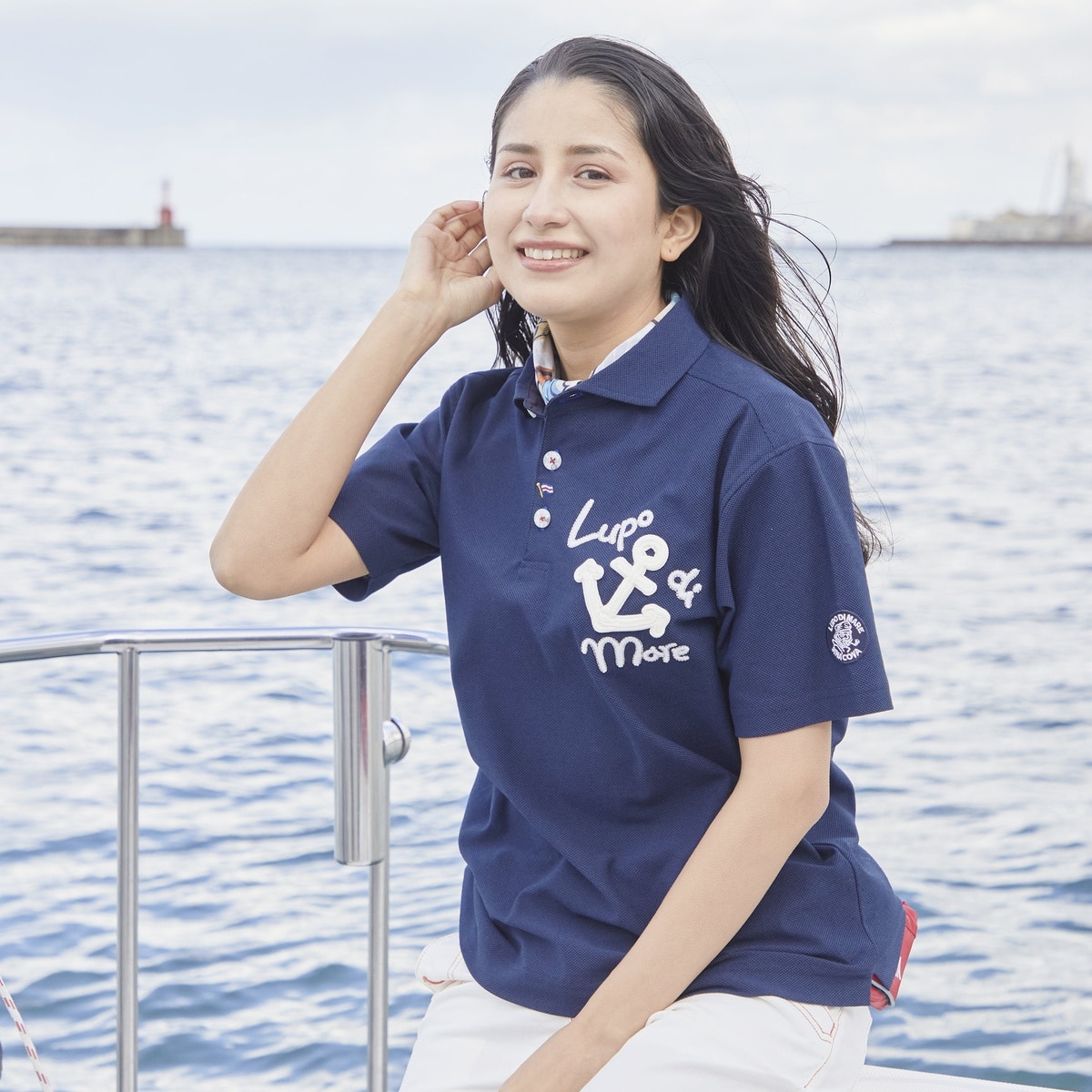 [SINA COVA(シナコバ)]半袖ポロシャツ ユニセックス(男女兼用) 25110610 ネイビー S