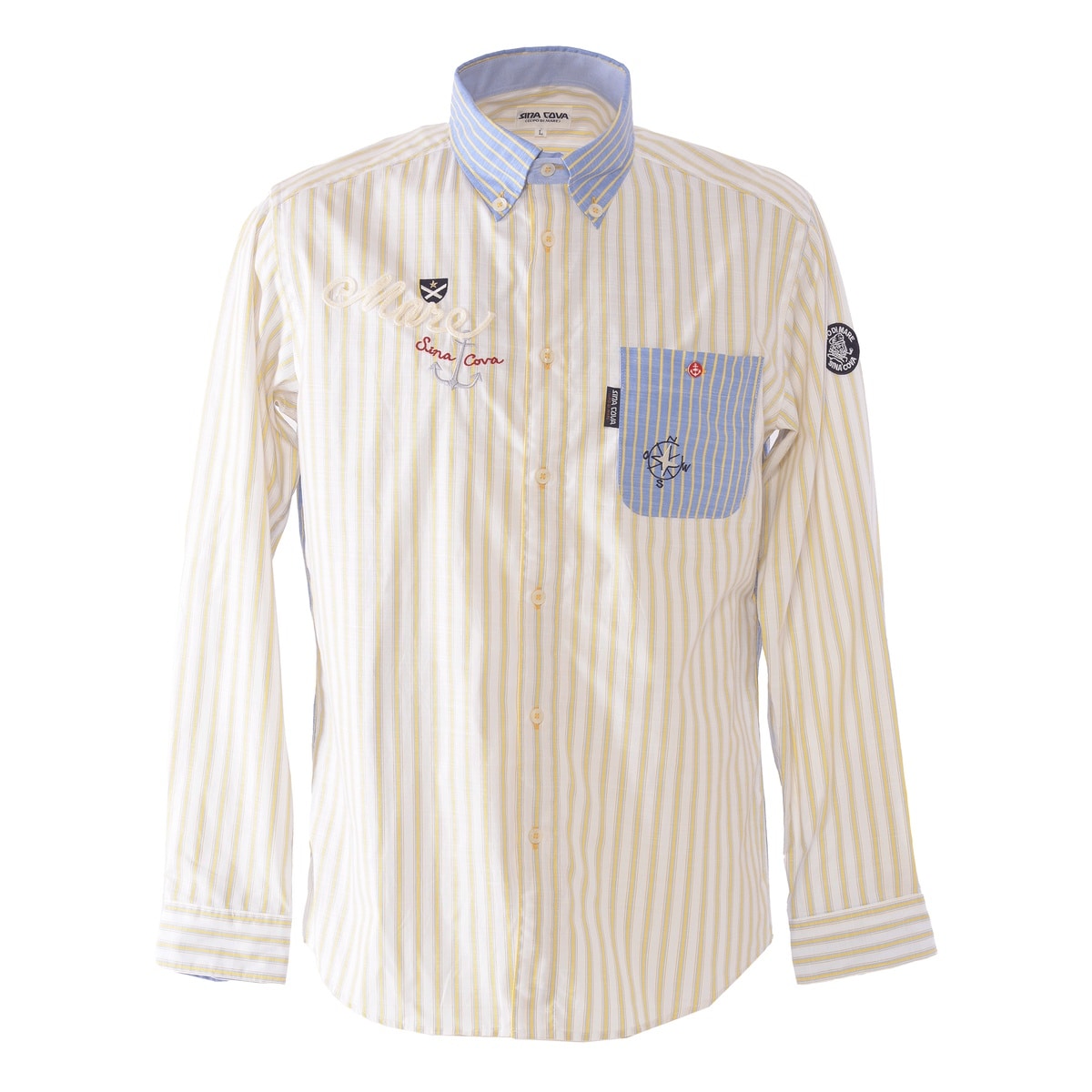 [SINA COVA(シナコバ)]長袖ボタンダウンシャツ 25114010 イエロー M