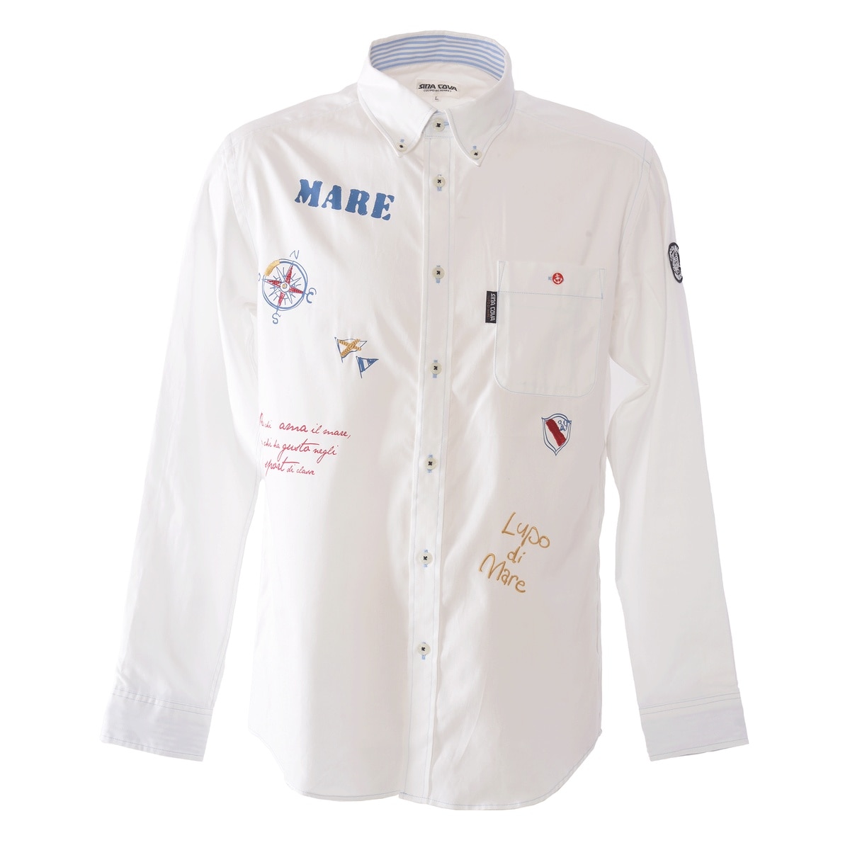 [SINA COVA(シナコバ)]長袖ボタンダウンシャツ 25114030 ホワイト M