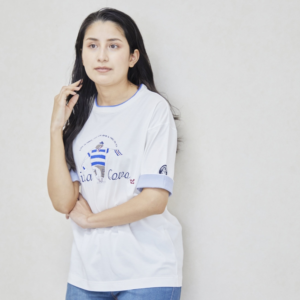 [SINA COVA(シナコバ)]半袖Tシャツ ユニセックス(男女兼用) 25120530 オフホワイト S