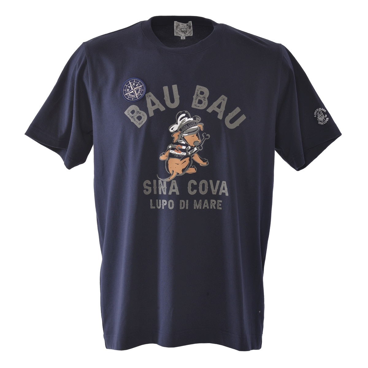 [SINA COVA(シナコバ)]半袖Tシャツ ユニセックス(男女兼用)(BAU,BAU.) 25120550 ネイビー L