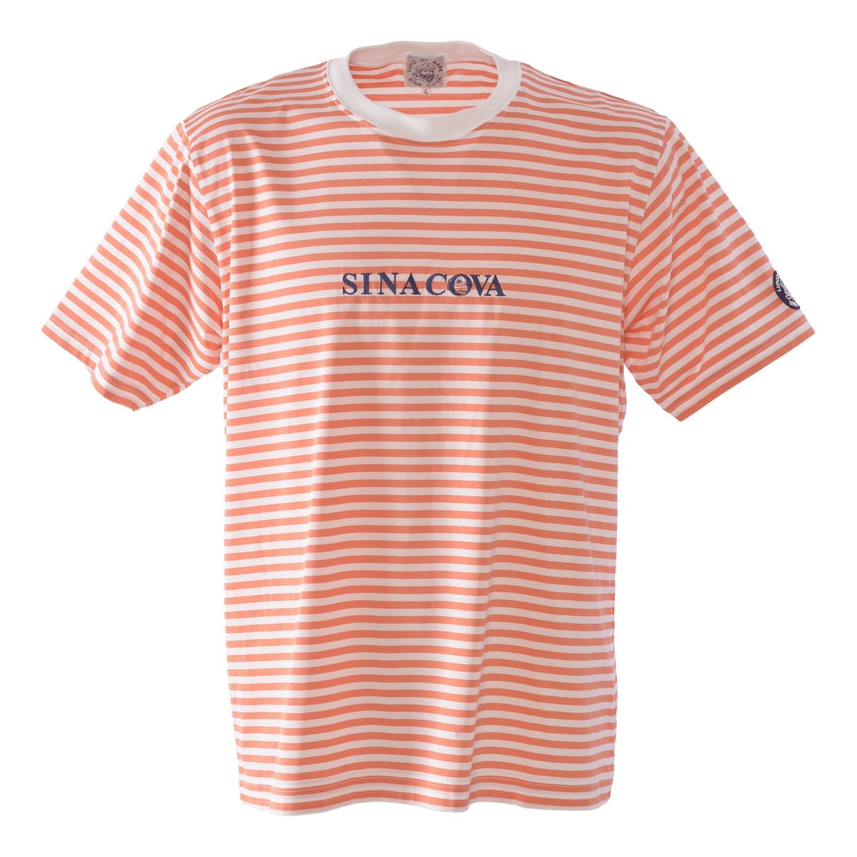 [SINA COVA(シナコバ)]ボーダー柄半袖Tシャツ ユニセックス(男女兼用) 25120570 オレンジ S