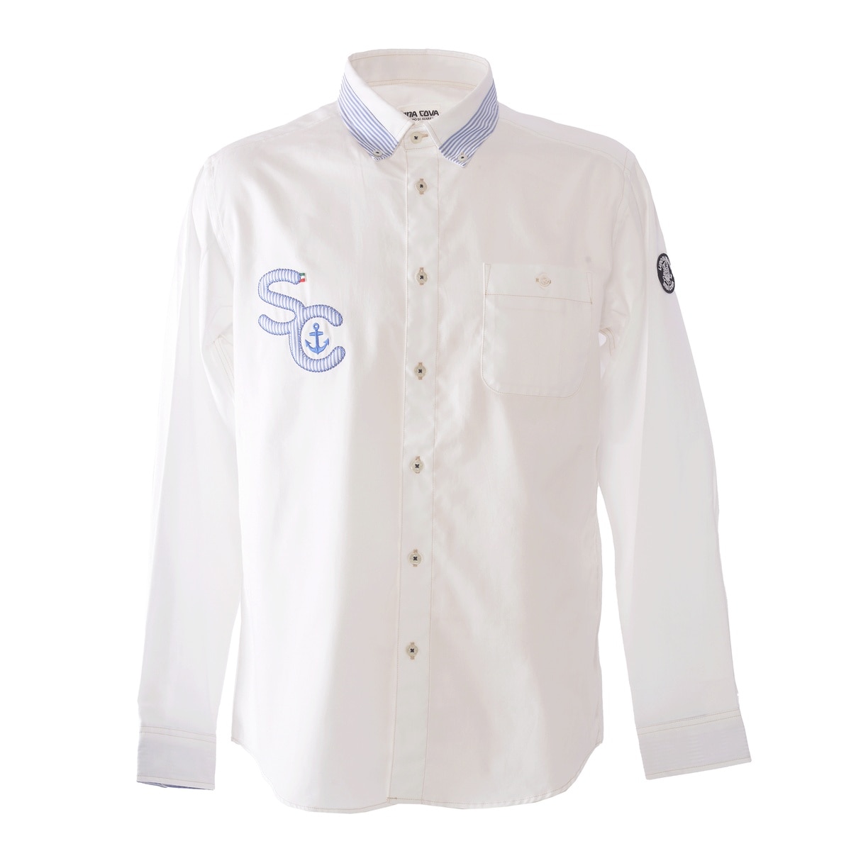 [SINA COVA(シナコバ)]長袖ボタンダウンシャツ 25124010 ホワイト L