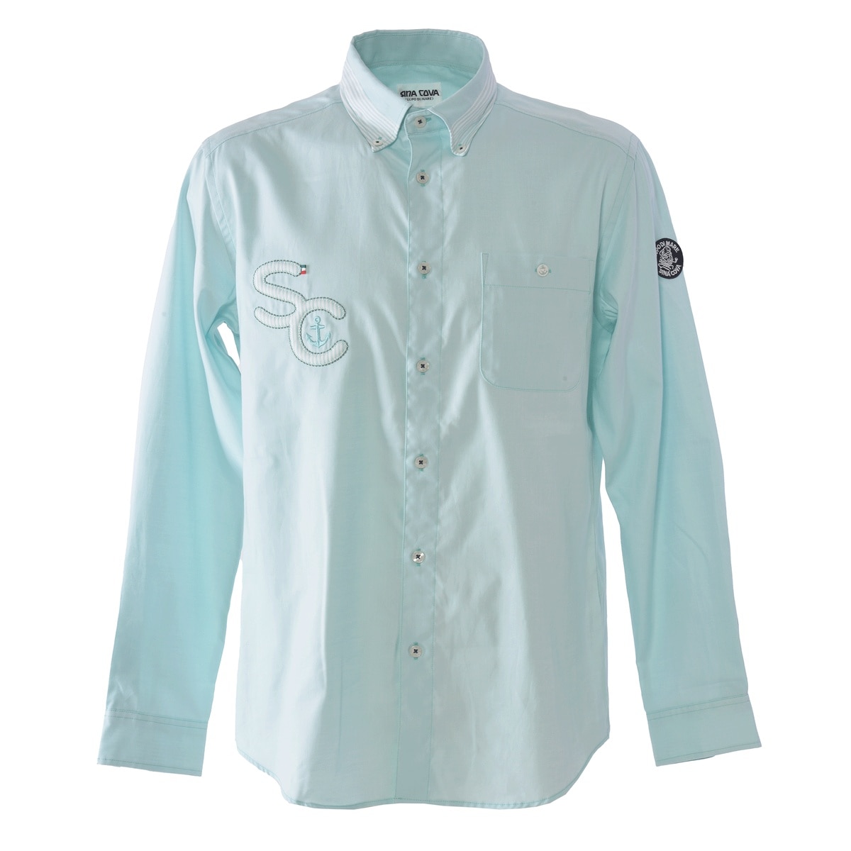 [SINA COVA(シナコバ)]長袖ボタンダウンシャツ 25124010 グリーン M