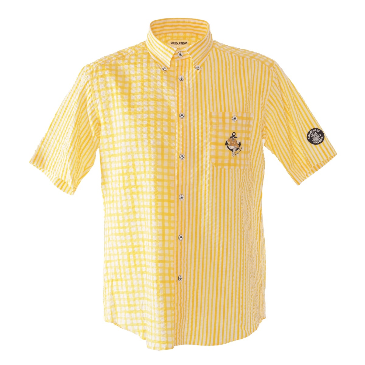 [SINA COVA(シナコバ)]半袖ボタンダウンシャツ 25124510 イエロー LL