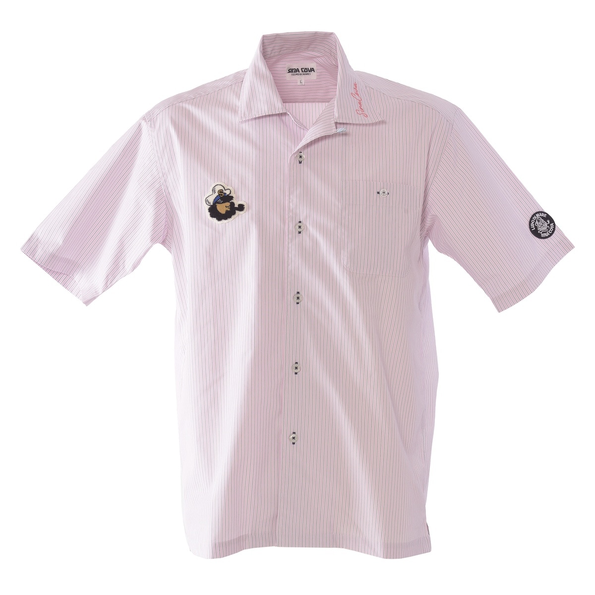 [SINA COVA(シナコバ)]オープンカラー半袖シャツ 25124520 レッド L