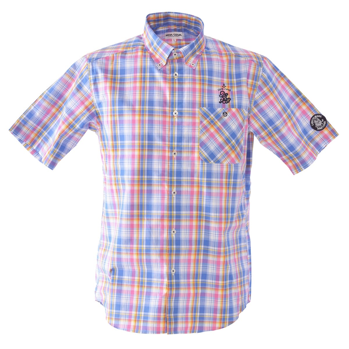 [SINA COVA(シナコバ)]半袖ボタンダウンシャツ 25124530 ブルー L