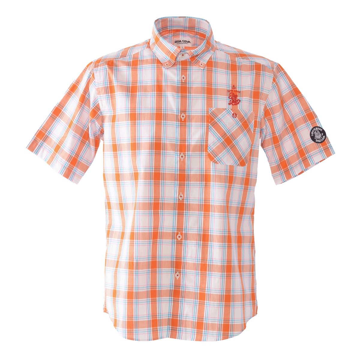 [SINA COVA(シナコバ)]半袖ボタンダウンシャツ 25124530 オレンジ M