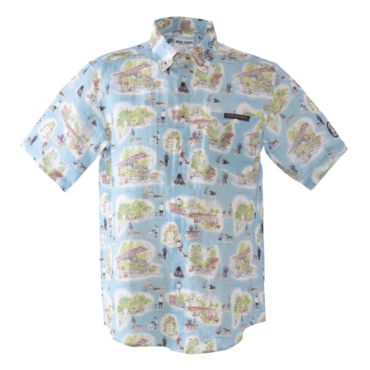 [SINA COVA(シナコバ)]半袖ボタンダウンシャツ 25124540 ブルー L