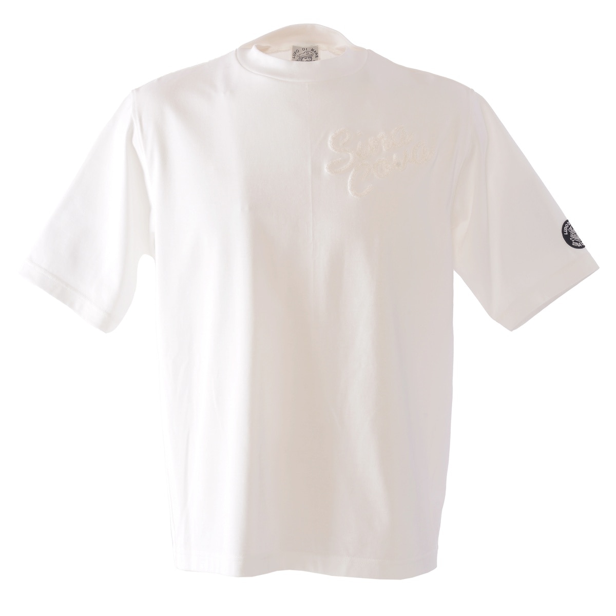 [SINA COVA(シナコバ)]モックネックTシャツ 25130510 オフホワイト LLサイズ