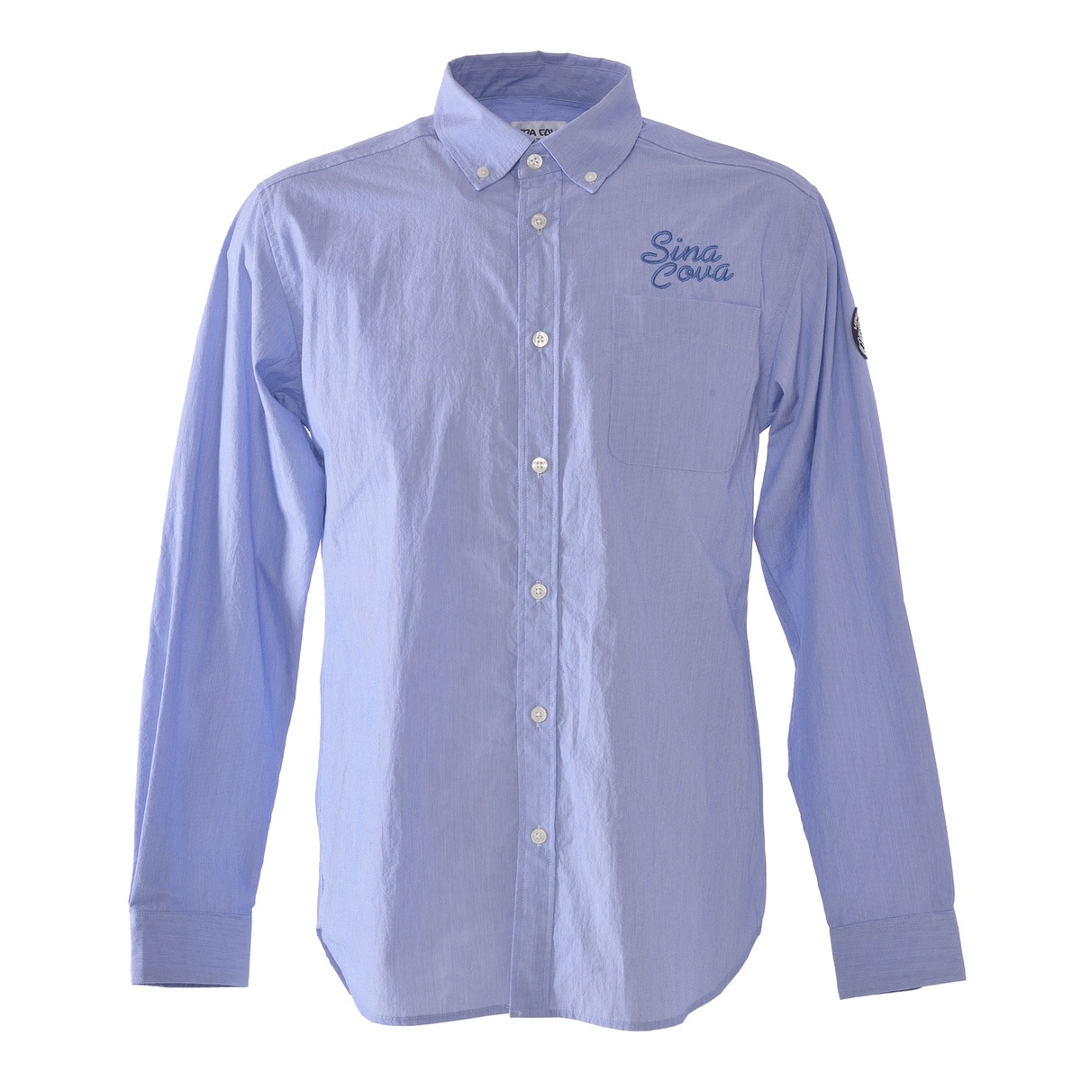 [SINA COVA(シナコバ)]長袖ボタンダウンシャツ 25134020 サックス Lサイズ